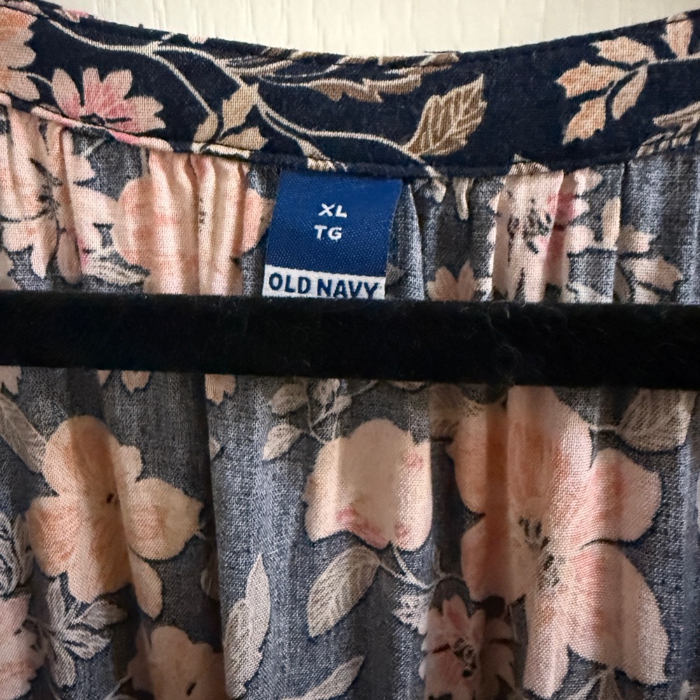 Old Navy SL V Neck Tier Floral Mini Dress XL - Picture 4 of 8